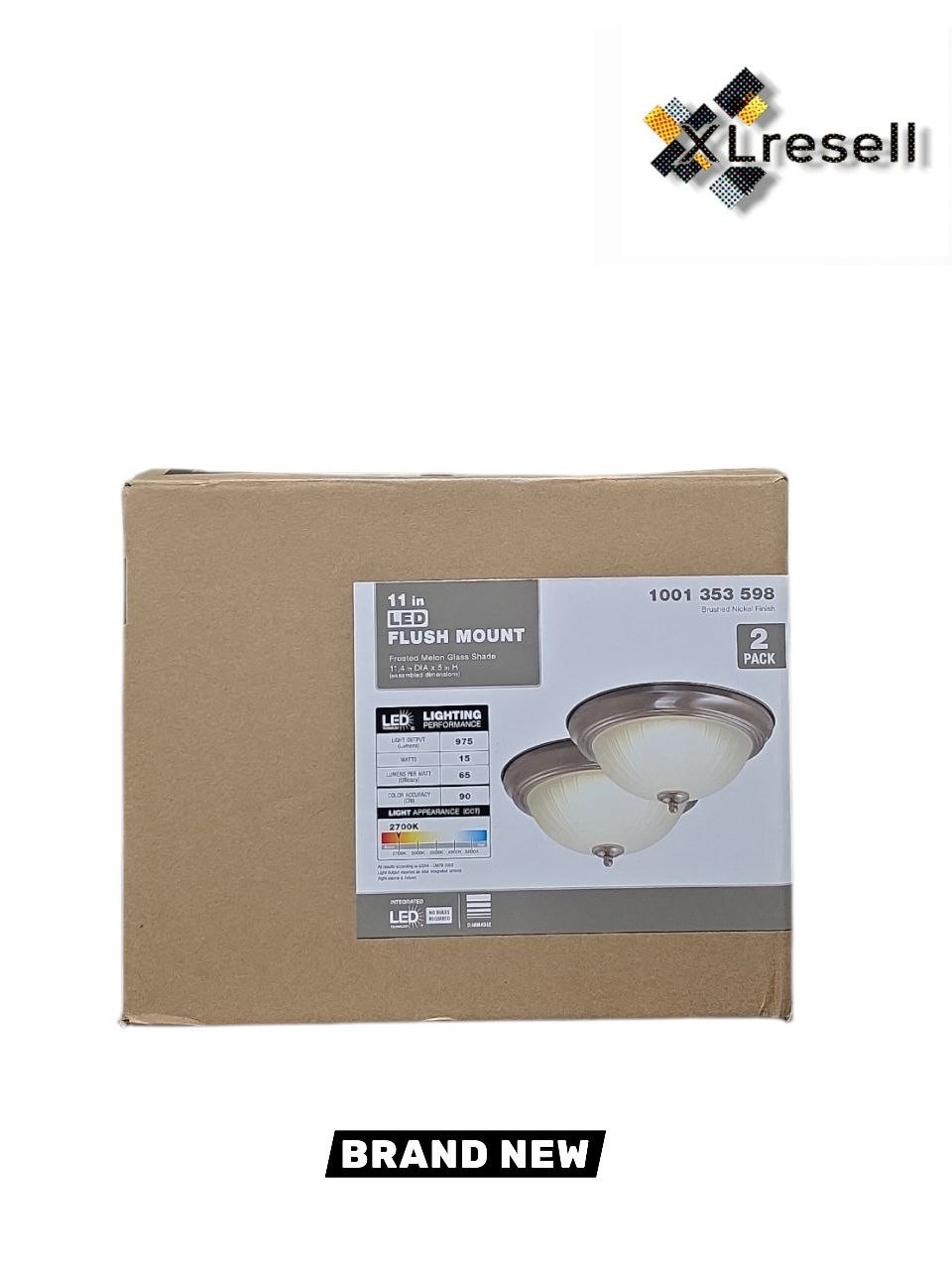 11 in. Brushed Nickel LED Flush Mount (2-Pack)