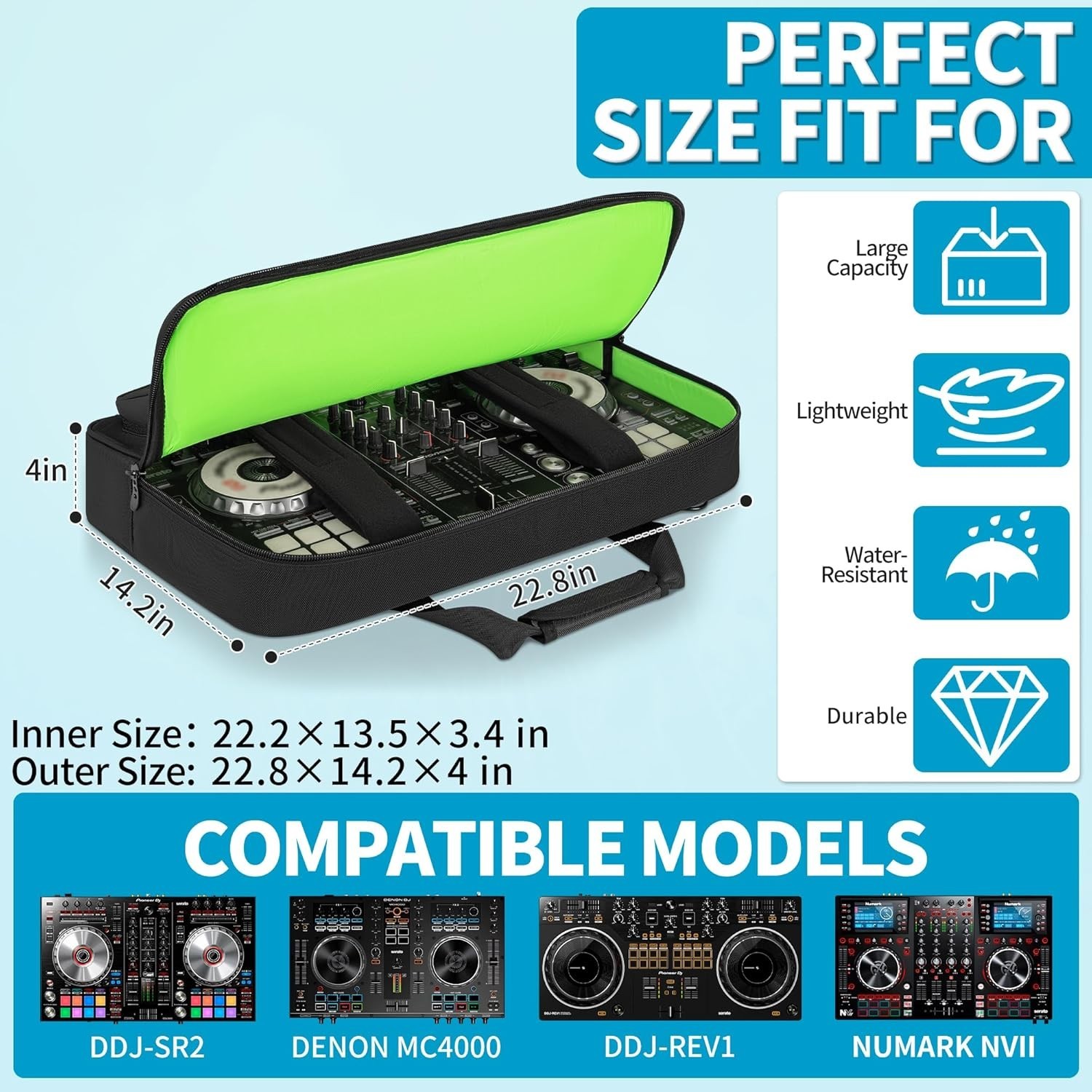 Protective Travel Case for Traktor Kontrol S4 MK3=//