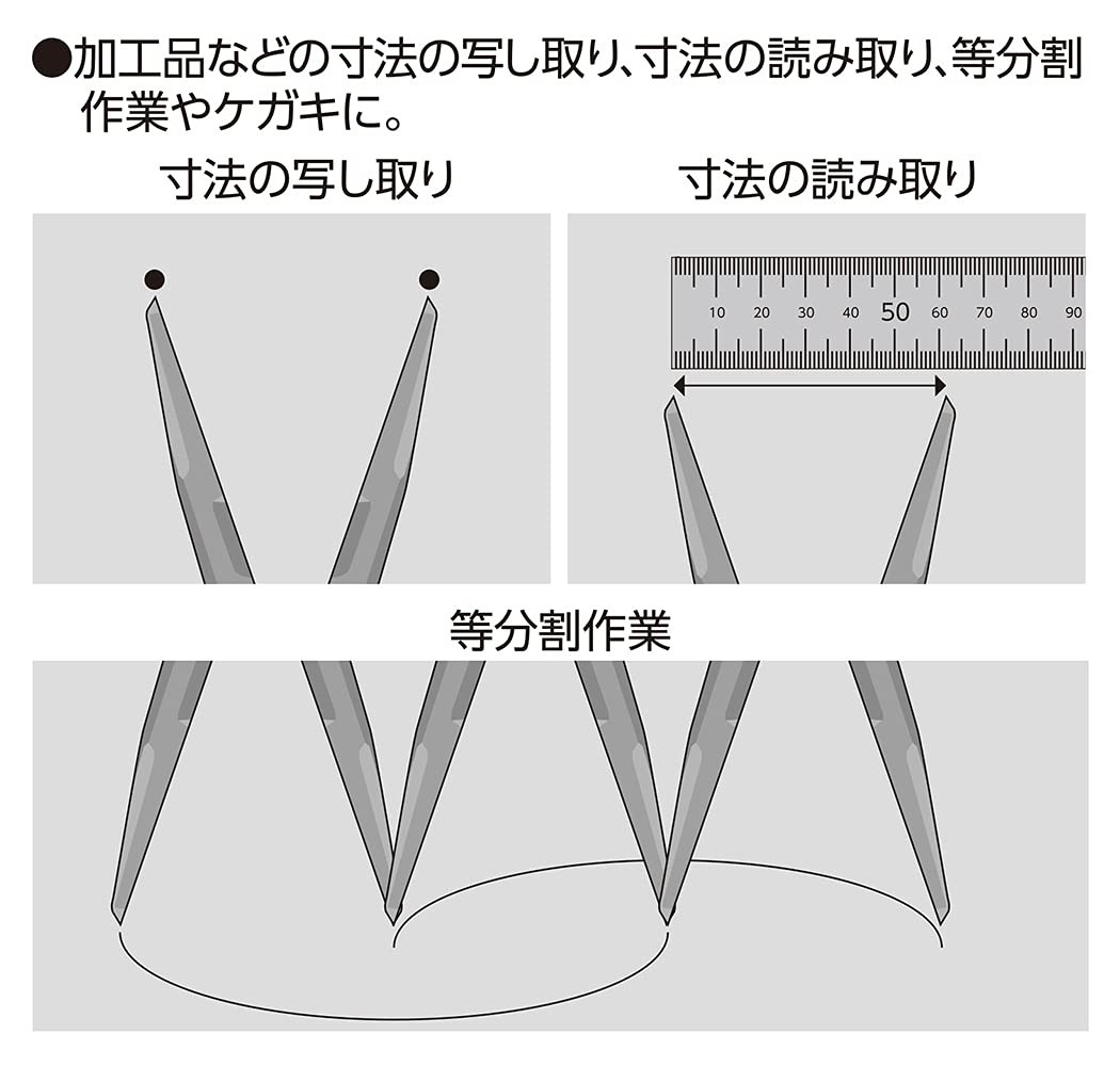 Shinwa Sokutei Steel Compass 15cm A 77518