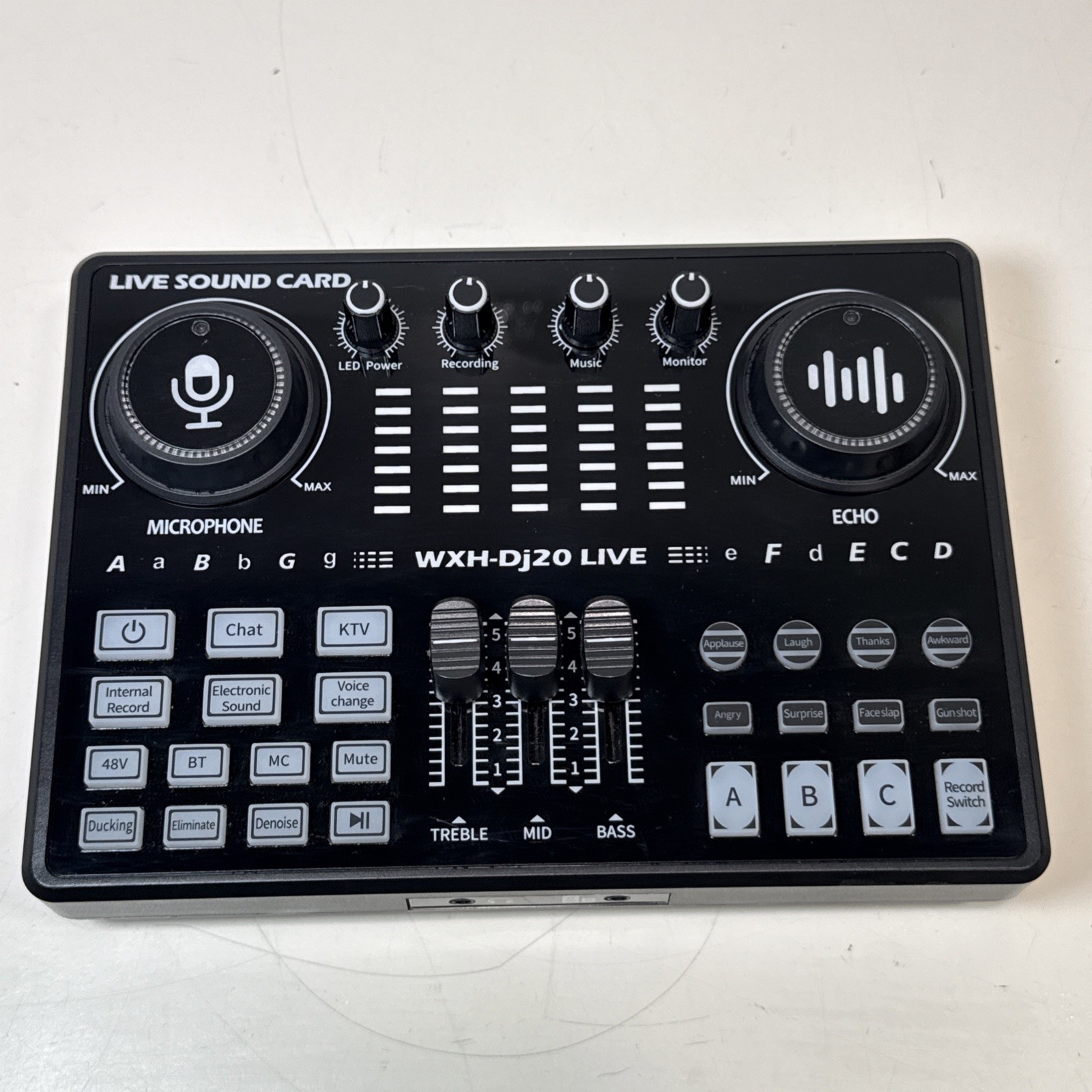 WXH DJ20 Live Sound Card Audio Mixer Sound Card Only