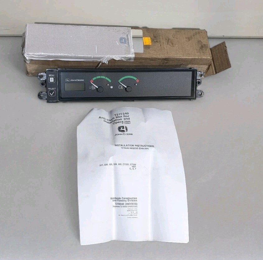 Vehicle Monitor fits John Deere CT322 315 317 320 325 328 332 AT337394 NEW