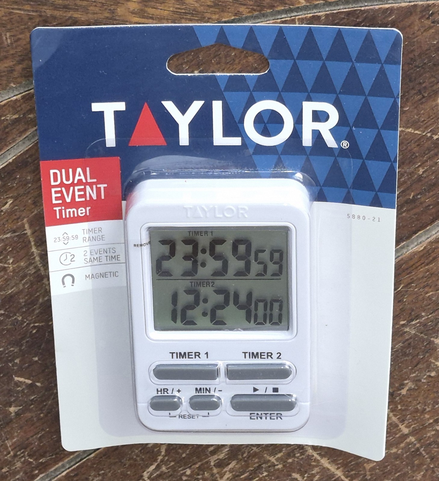 Taylor Magnetic Dual Event Timer (2 Events Same Time) #5880-21