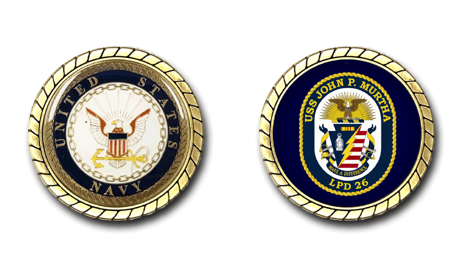 USS John. P Murtha LPD-26 Crest Challenge Coin