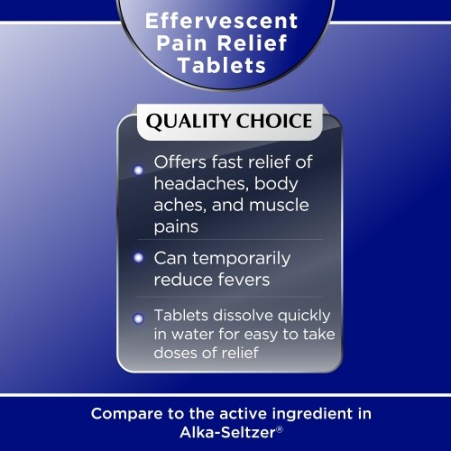 2 Pack Quality Choice Effervescent Pain Relief Antacid Tablets 36 Count Each