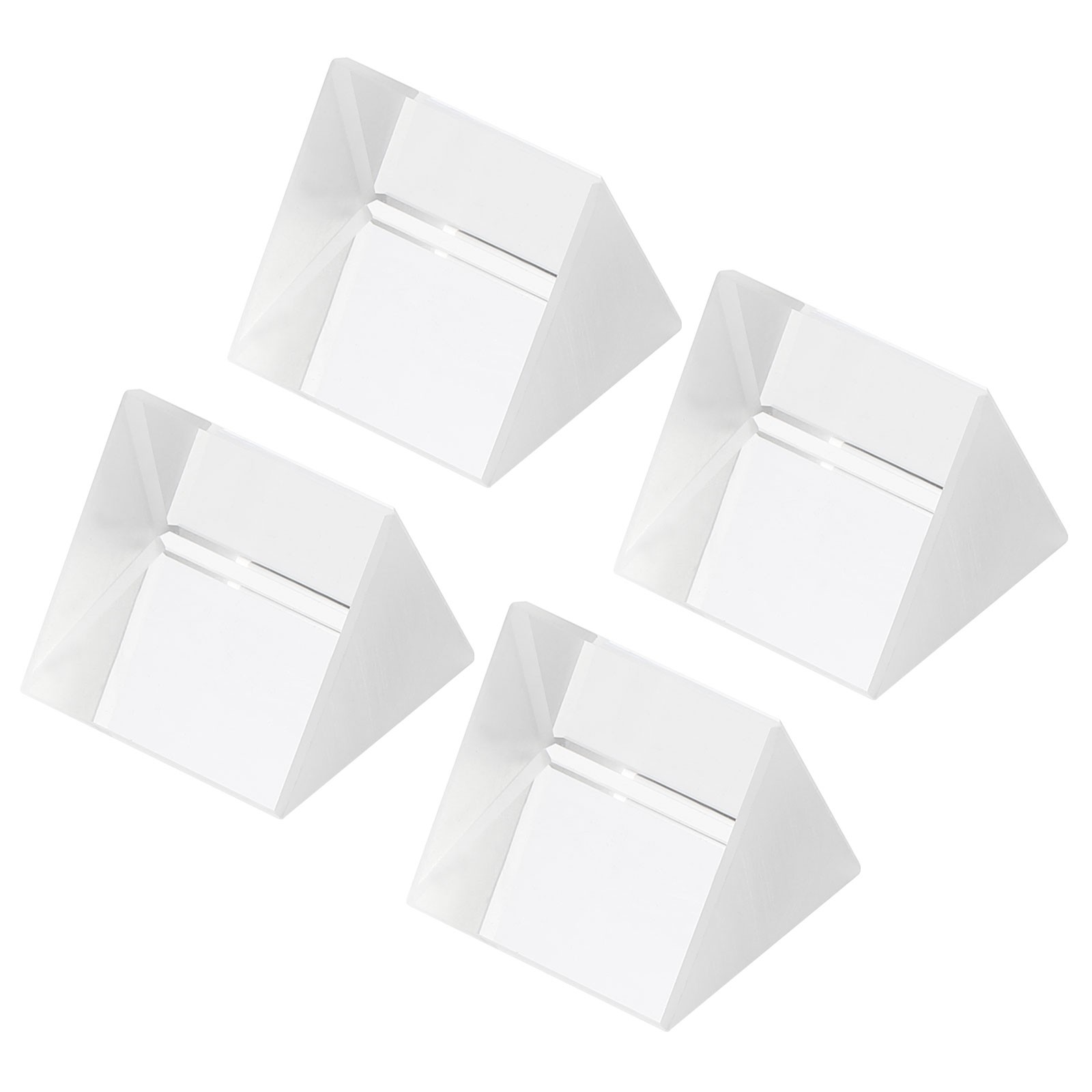 30mm/1.2 Inch Triangular Prism, 4 Pcs Glass Optical Rainbow Prism, Clear