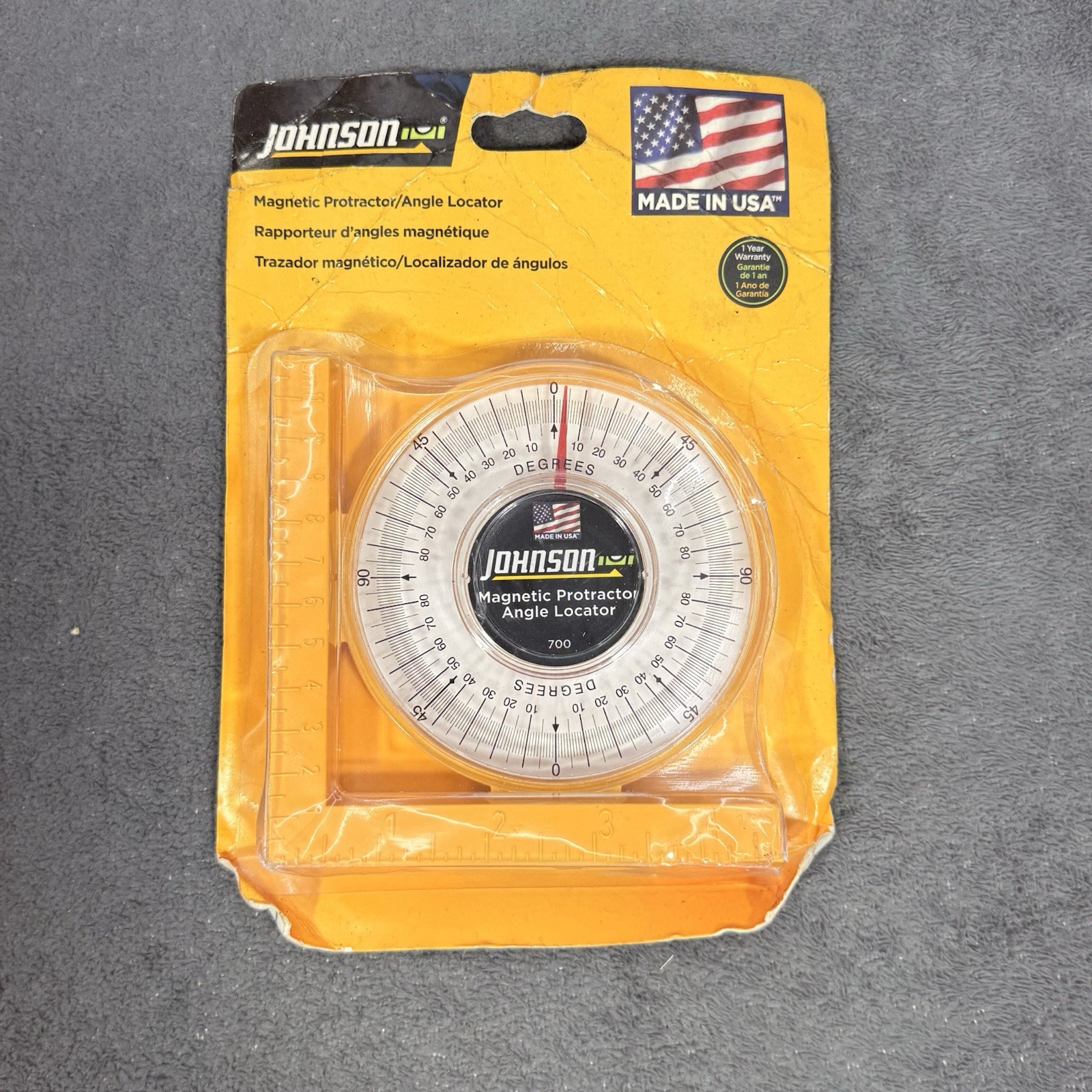 Johnson 700 Plastic Yellow Magnetic Angle Locator Dial Post Level Construction