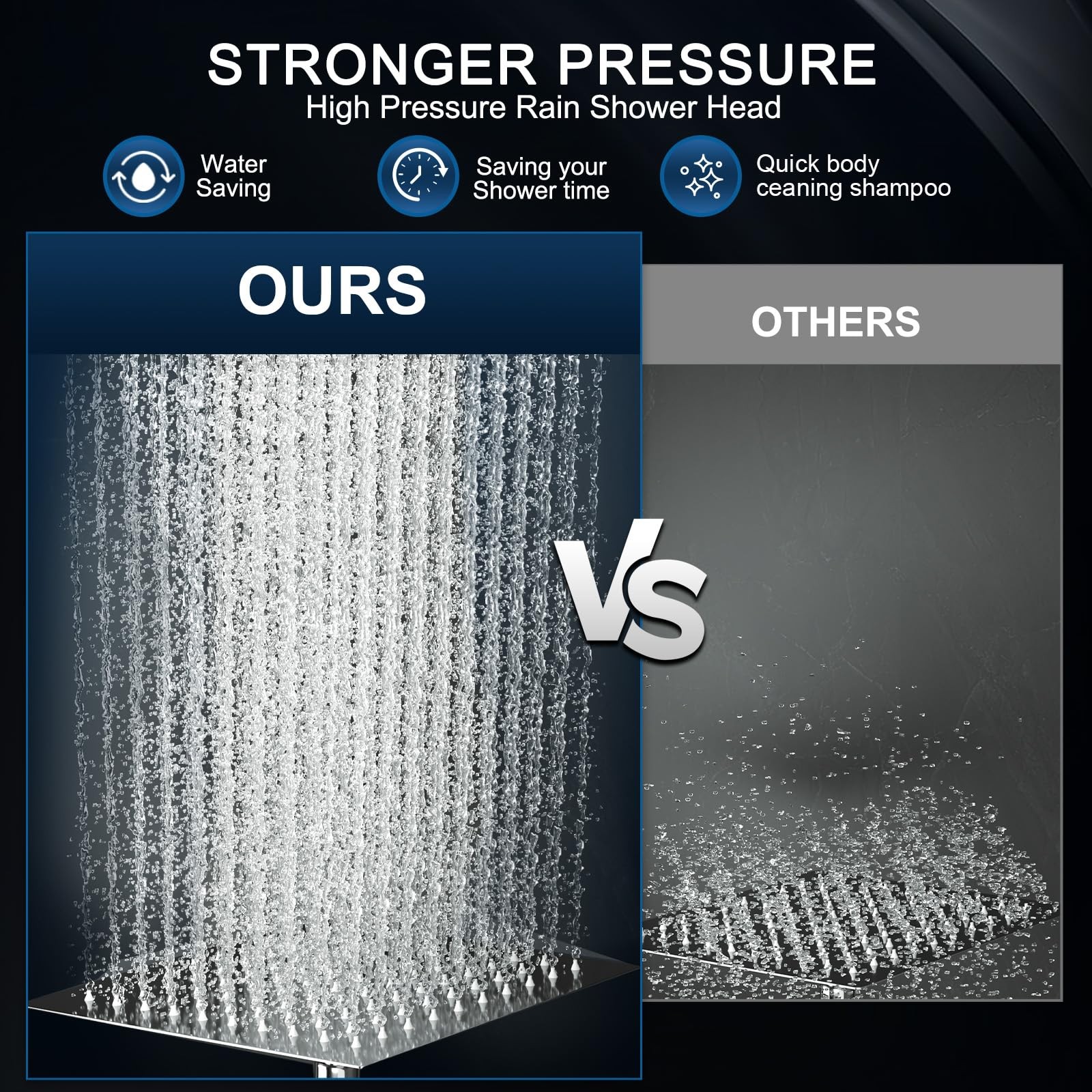 Shower Head, Rain Head with Handheld Spray 10 Inch - Standard, Silver