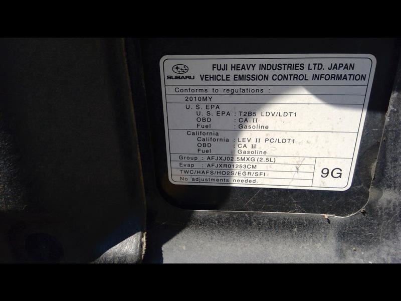 2010 10 SUBARU IMPREZA Automatic Transmission Module 30919AB290