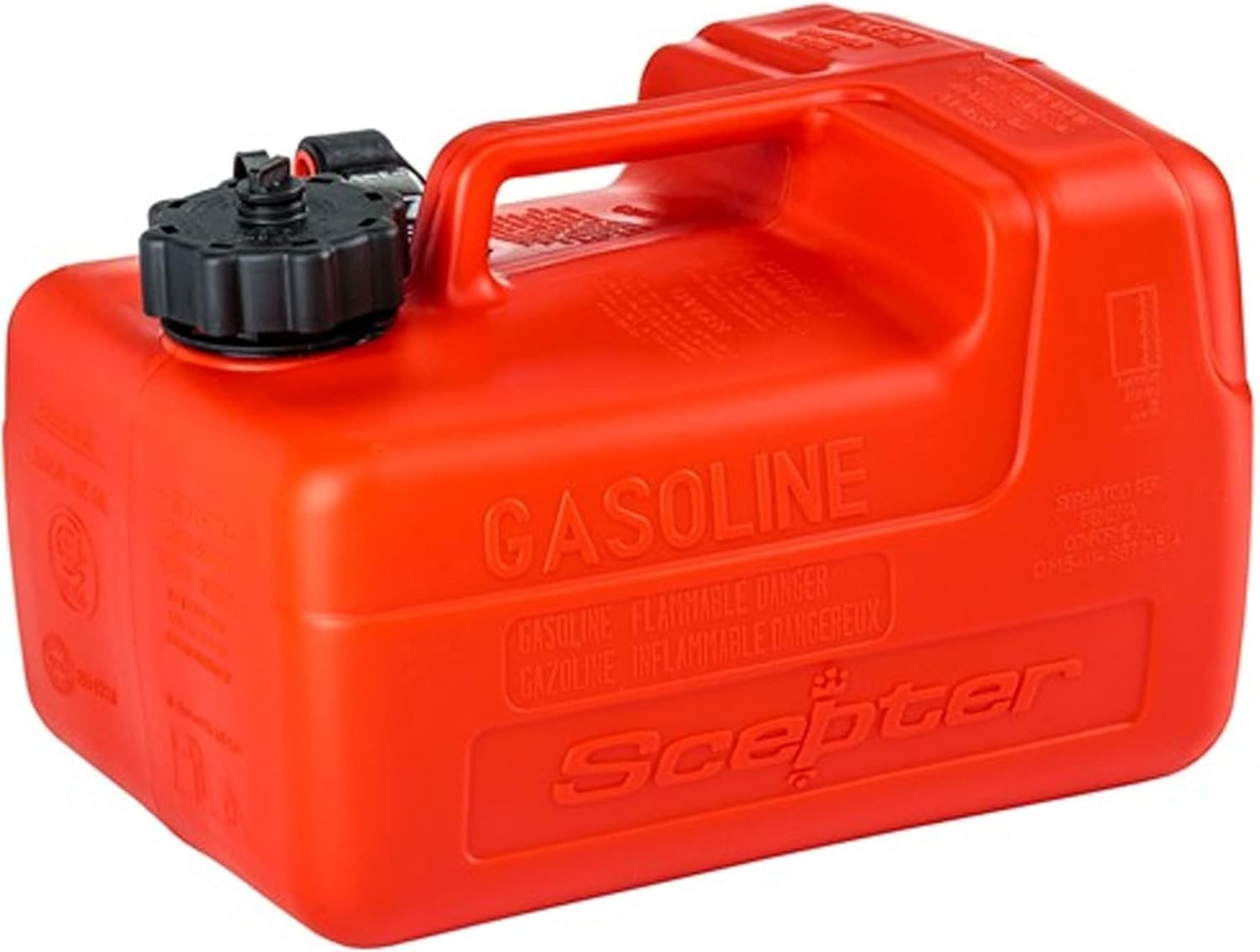 Scepter 3.2 Gallon Portable Marine Gas Can, Boat Fuel Tank Gallon, Red