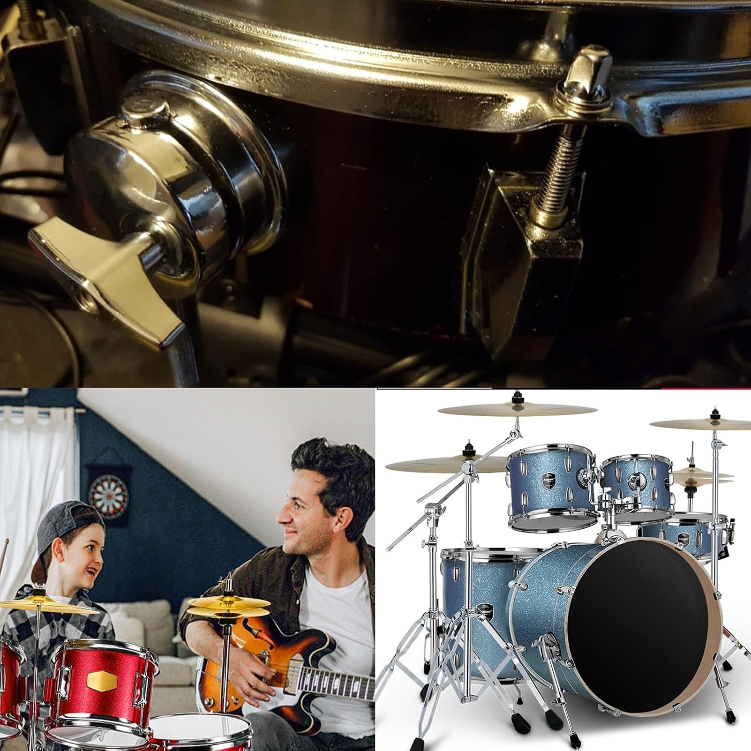 3pcs Floor Tom Drum Leg Bracket Mount, Drum Holder Base Plate Rack Clamp, Tom Dr