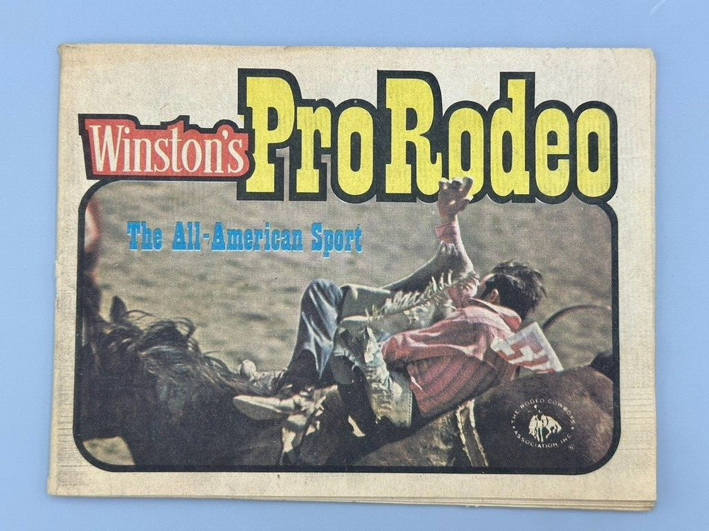 1974 WINSTON Cigarettes Pro RODEO Souvenir Vintage Advertising