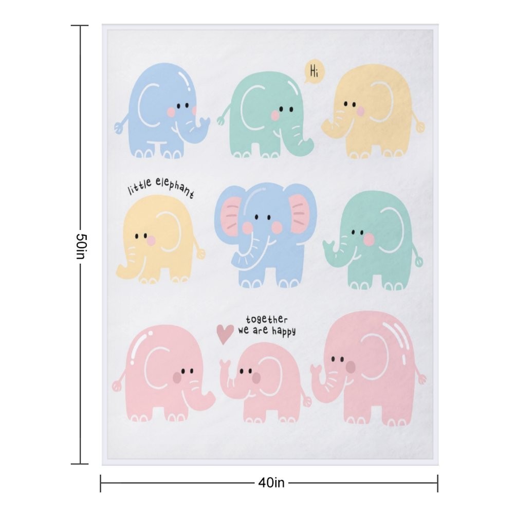 40 x 50 INCHES Illustrations Graphics Front Print Flannel Throw Blanket 6364-2