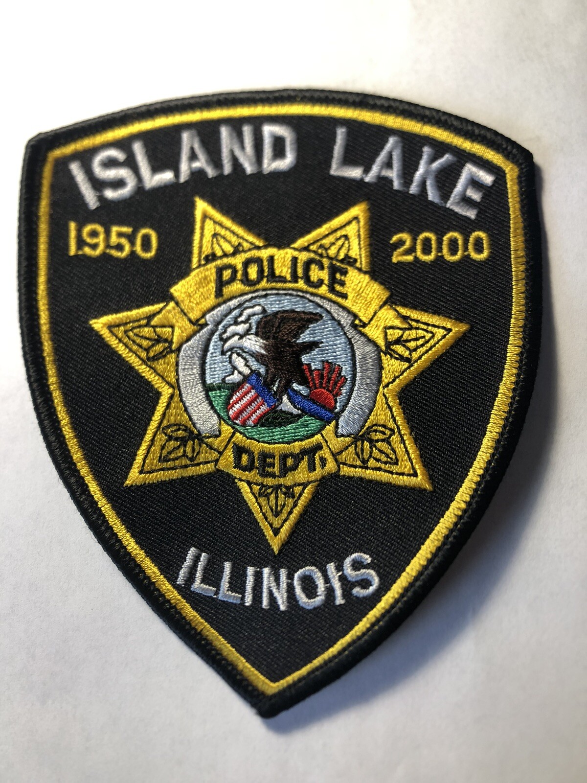 Island Lake Illinois Police Patch ~ Anniversary 1950-2000