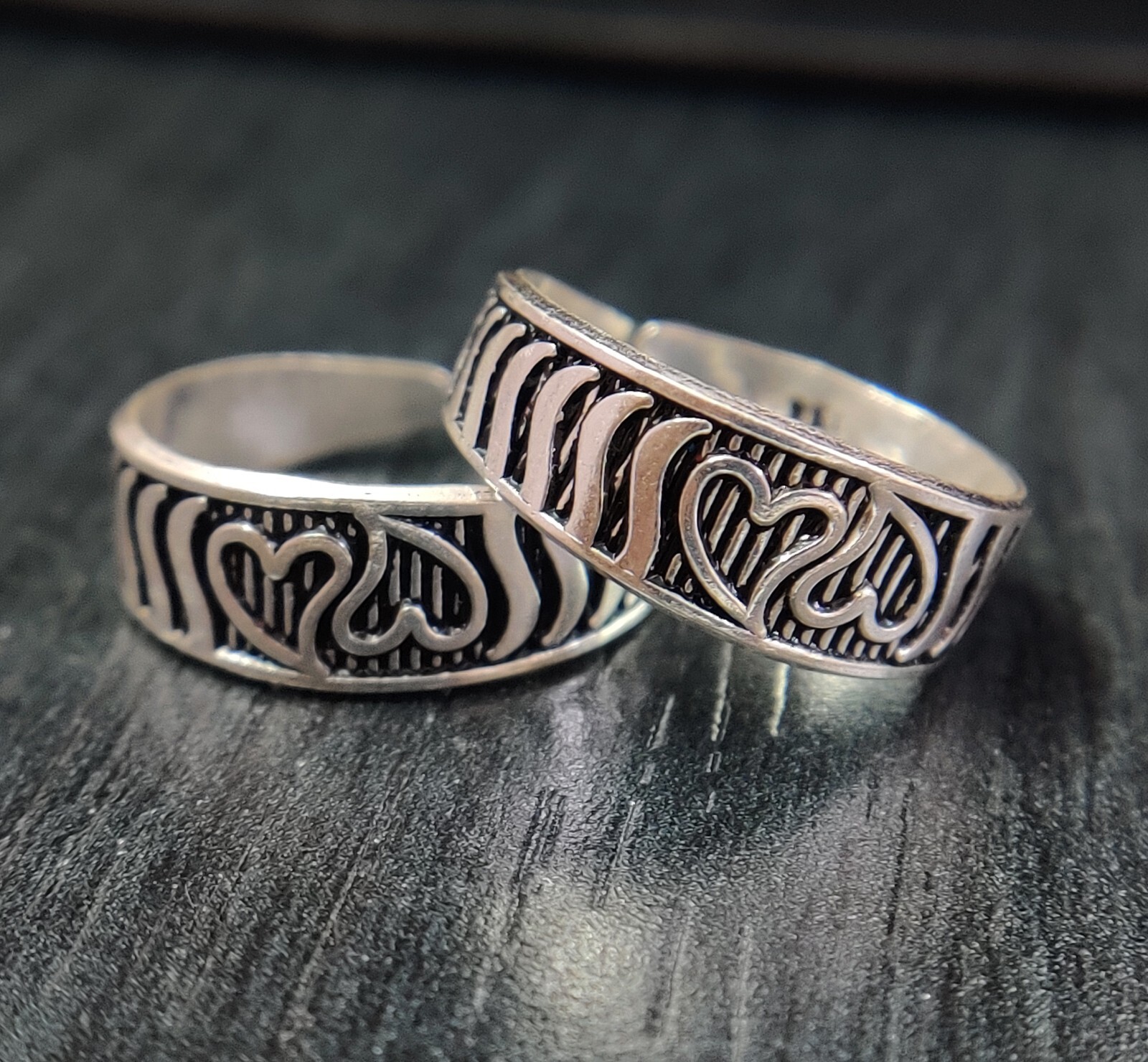 925Sterling Silver Adjustable Toe Ring Heart Design Toe Band Ring for Women Gift