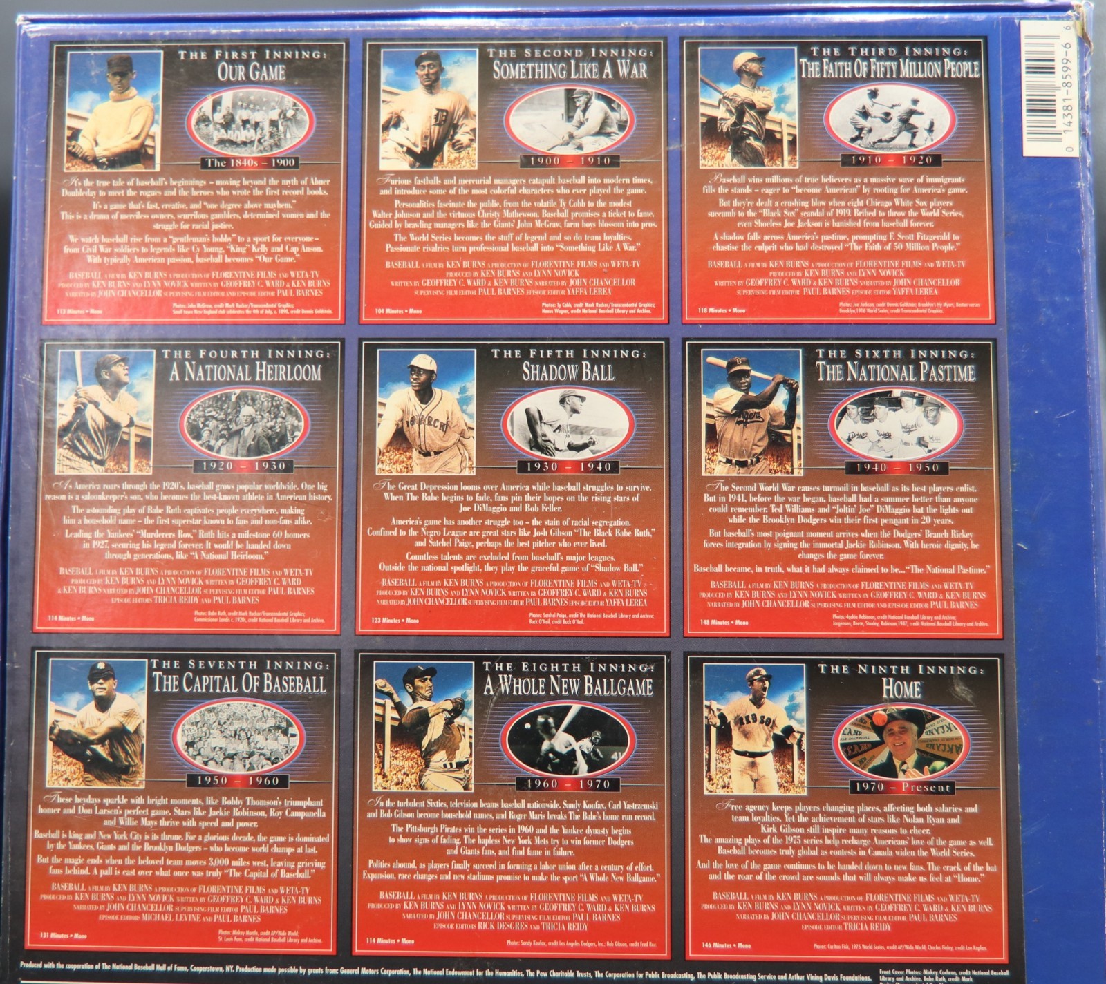 Ken Burns "Baseball" PBS Home Video Laserdisc Boxed Set