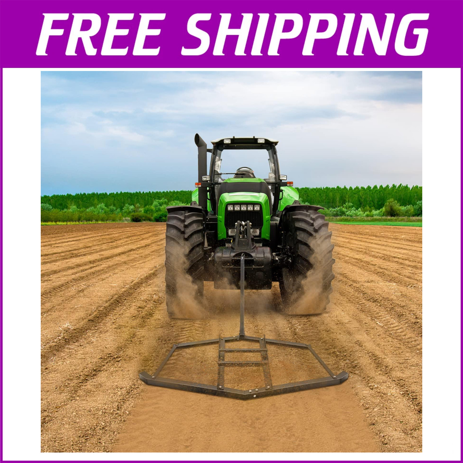60"/66" Driveway Drag Grader Harrow w/ 2 Adjustable Bars for Landscape Leveling