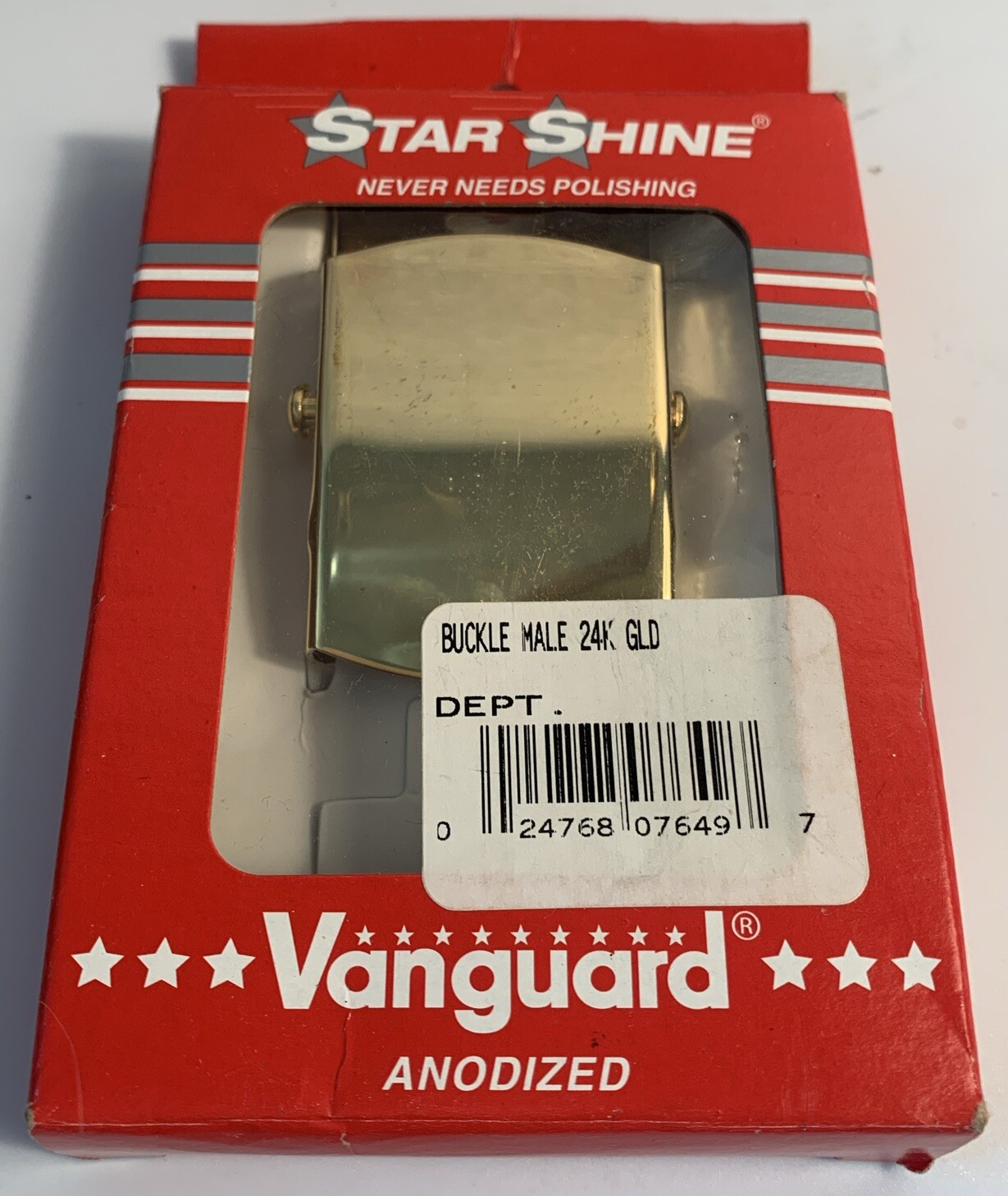 Vanguard Hard Corps 24K Gold Plated Brass Male Belt Buckle USMC Approved