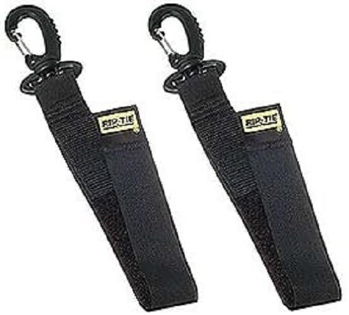Rip-Tie J-06-002-BK Cable Carrier With Nylon Swivel Hook 1" X 6" 2 Pack, Black