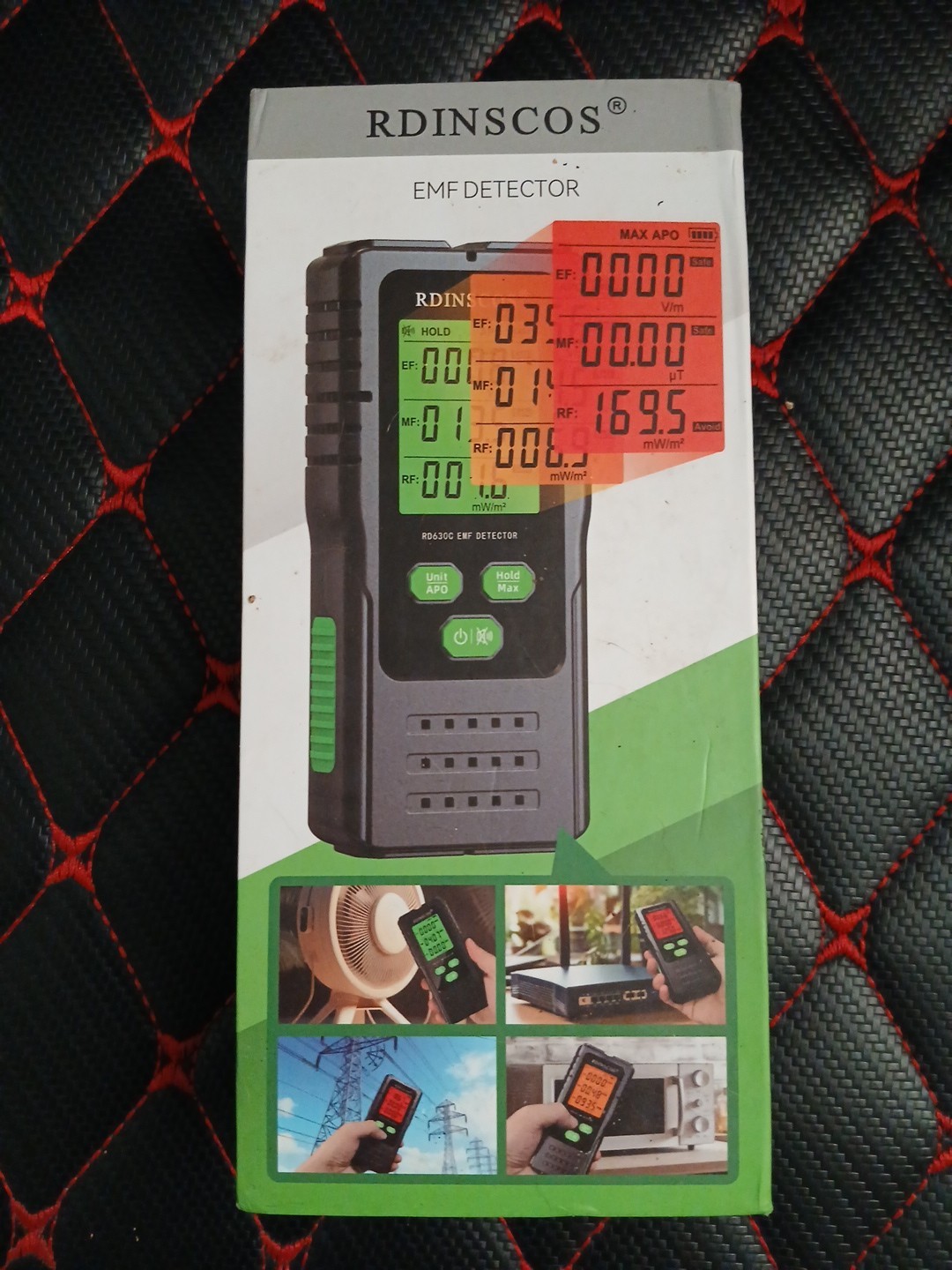 EMF Detector 3-in-1 Electromagnetic Radiation Meter RDINSCOS brand, Model RD630