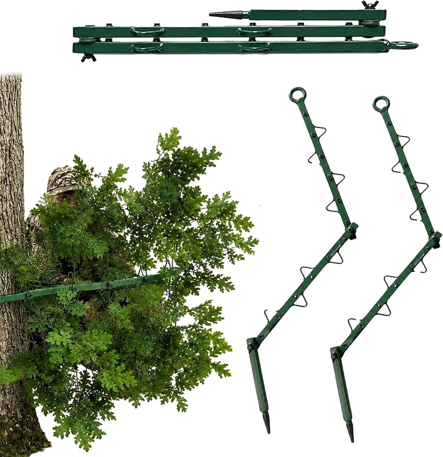 2Pcs Hunting Camouflage Branch Stand oncealment Screening Holder for Tree Stand