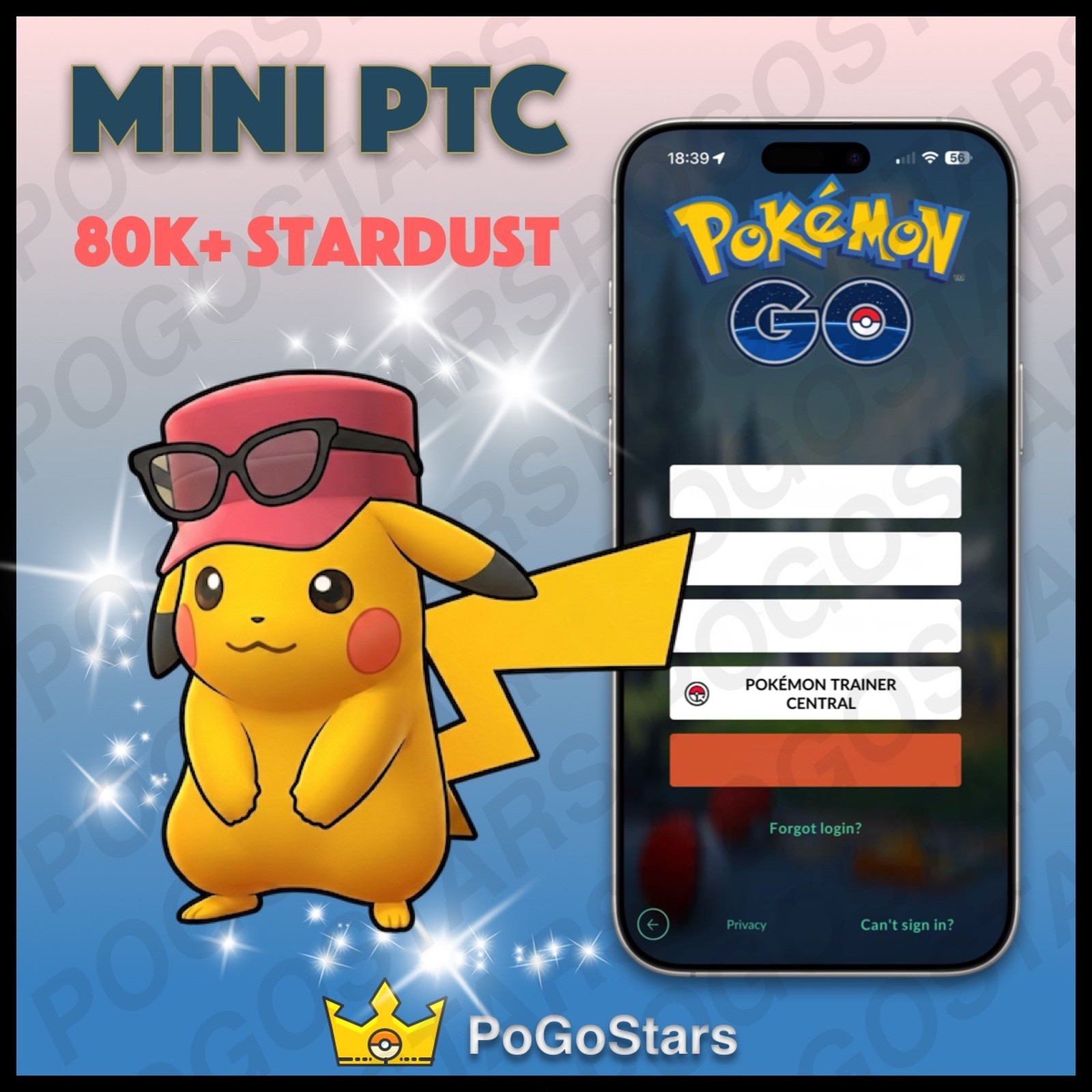Pokémon PTC Go - Shiny Pikachu Calem's Hat✨Read Description✨