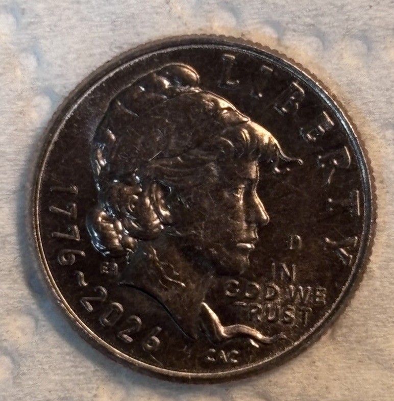 2026 D Emerging Liberty Dime Improper Annealed Error Nice Contrast!