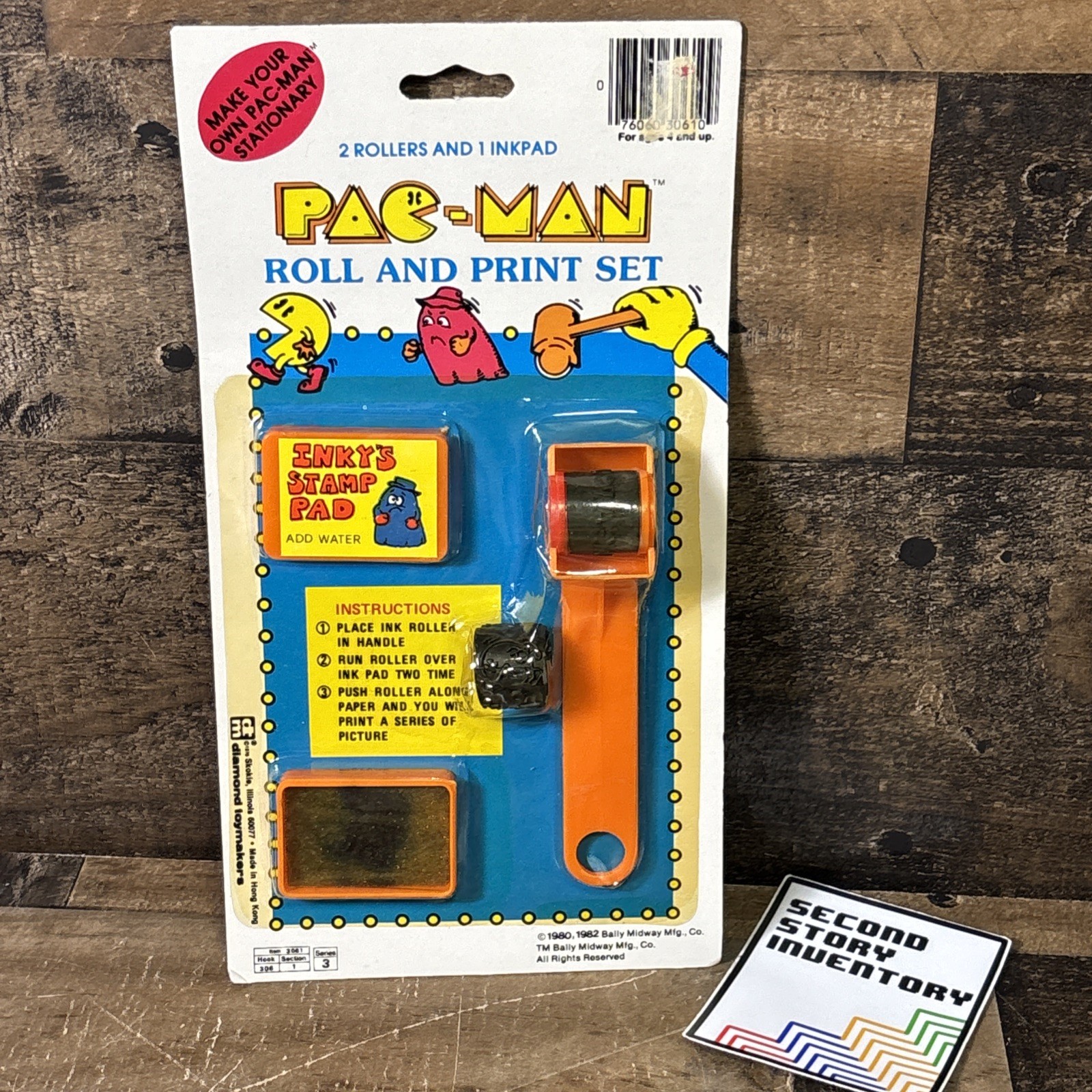 Pac-Man Roll and Print Set 1980/82 Diamond Toymakers Vintage NEW SEALED On card