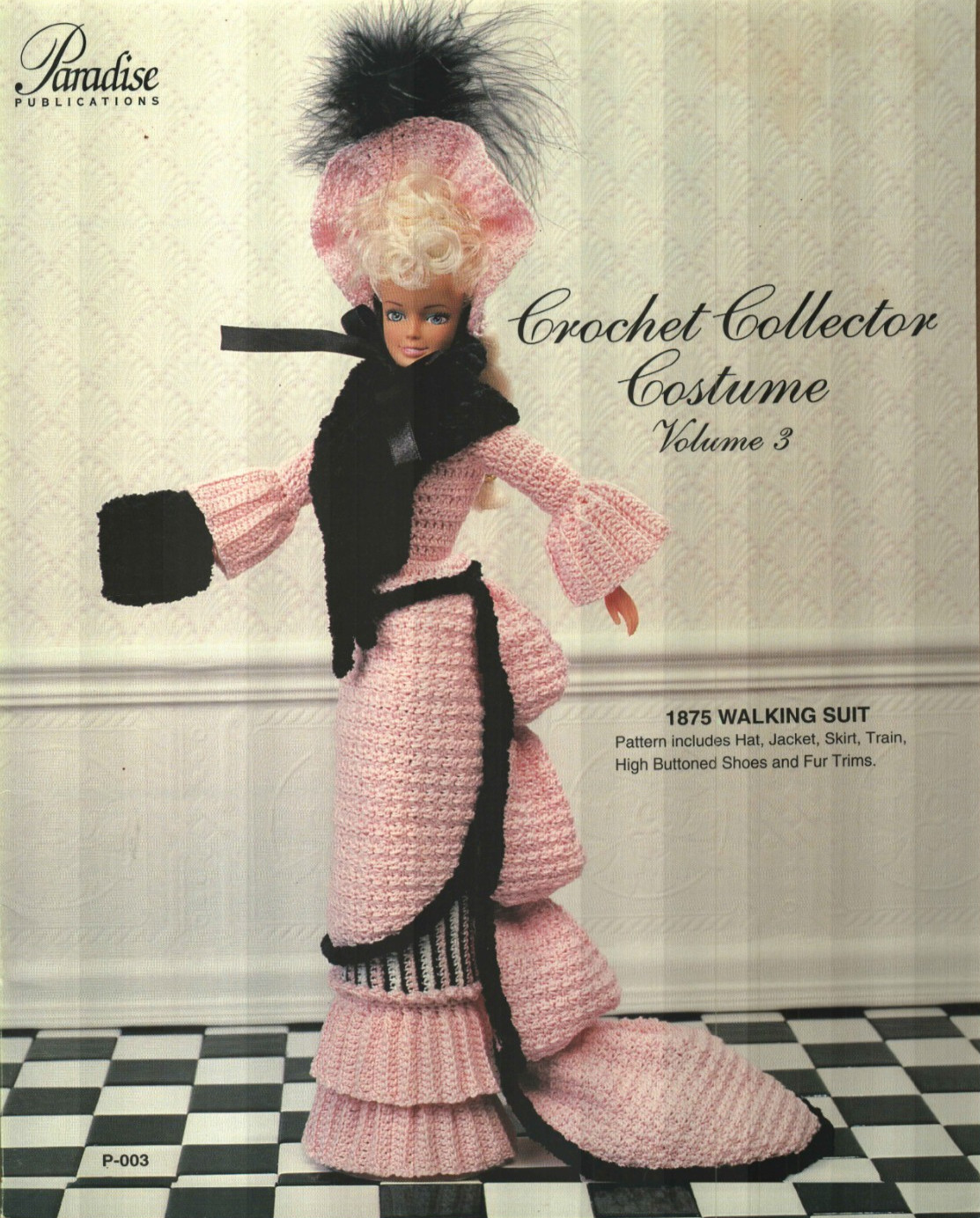 NEW 1875 WALKING SUIT DRESS CROCHET COLLECTOR COSTUME VOL 3 PATTERN BOOK