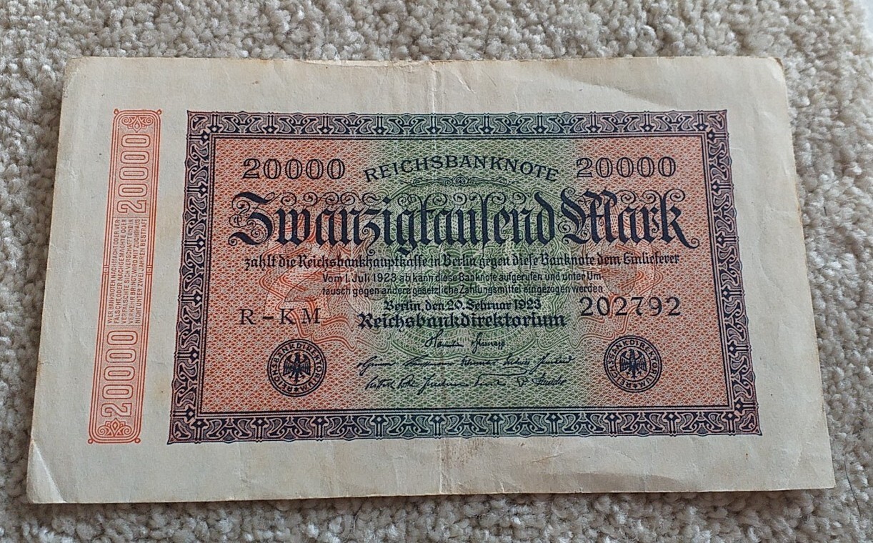 20,000 Mark 1923 Germany Banknote  By banknote_lovers