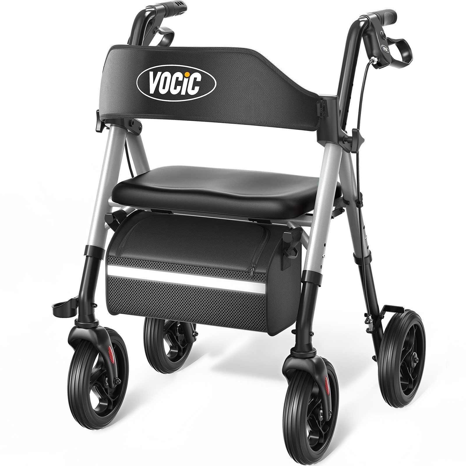 Walkers for Seniors, Rollator Walker with SeatSupports 330lb, 8" Big Wheels-used