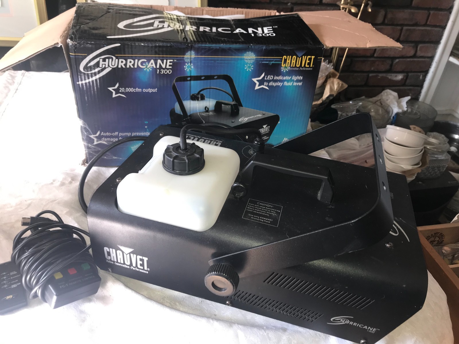 CHAUVET DJ Hurricane 1300 FOG MACHINE For Parts or Repair UNTESTED No Returns