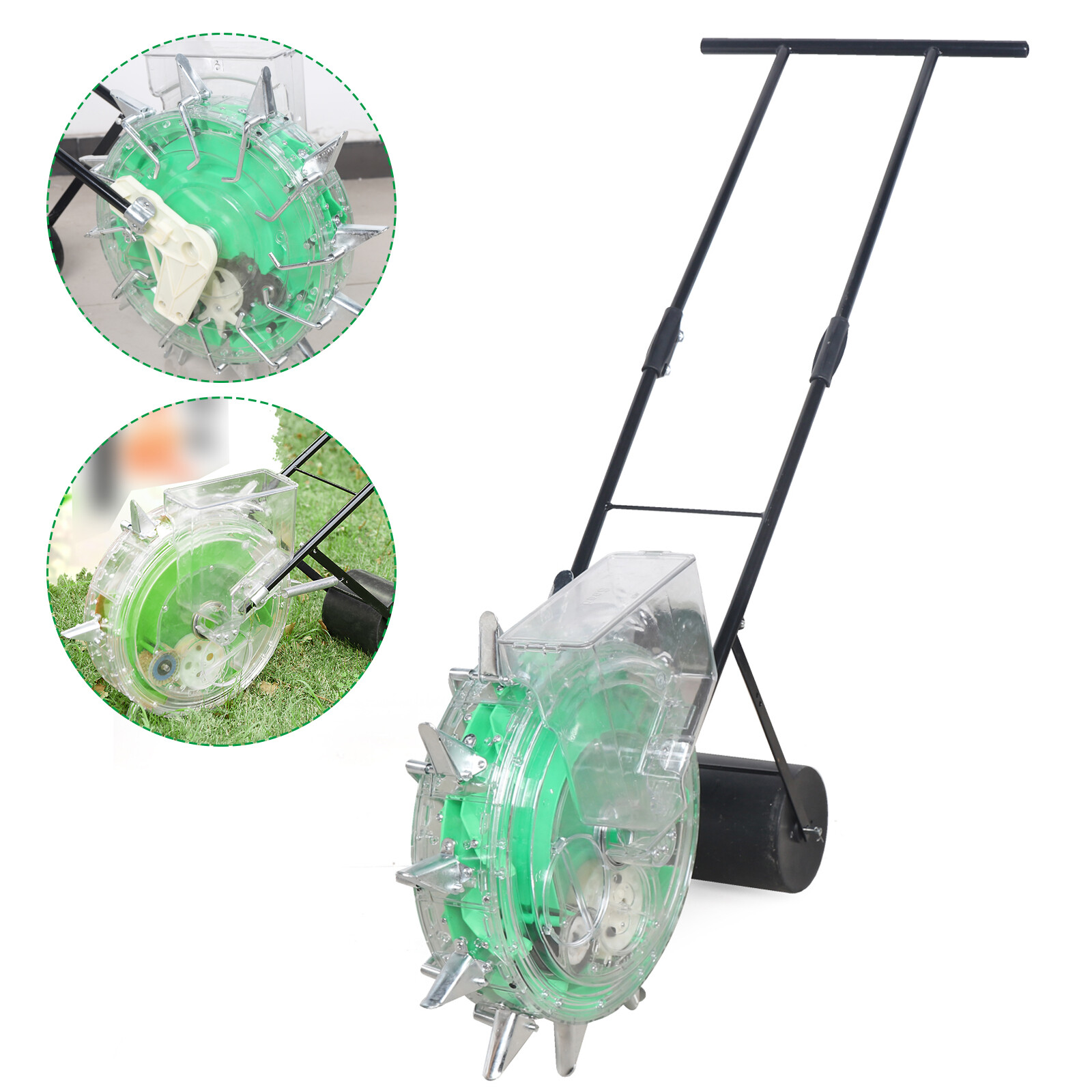 Hand-push Roller Seeder Peanut Corn Fertilizer Applicator Manual Seeding Tool