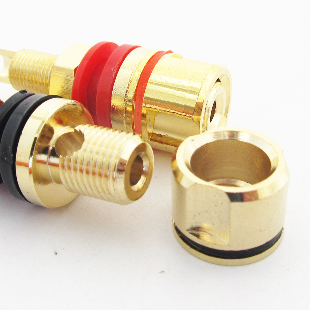 50pcs High Quality Gold Plated Copper Amplifier Speaker Terminal Binding Post