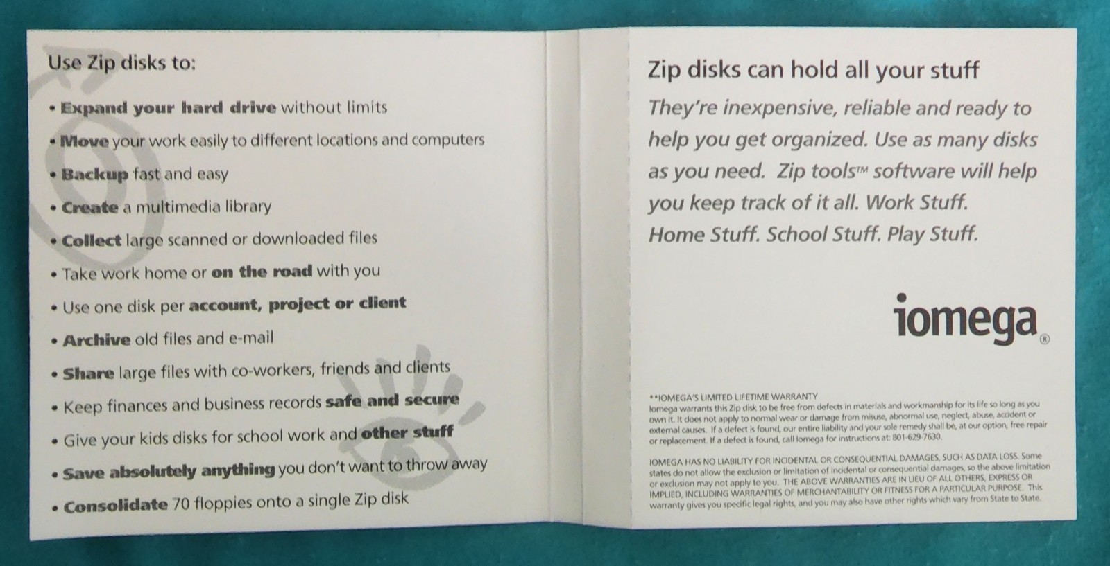 Iomega Zip 100 Disk IBM Formatted Single Disk