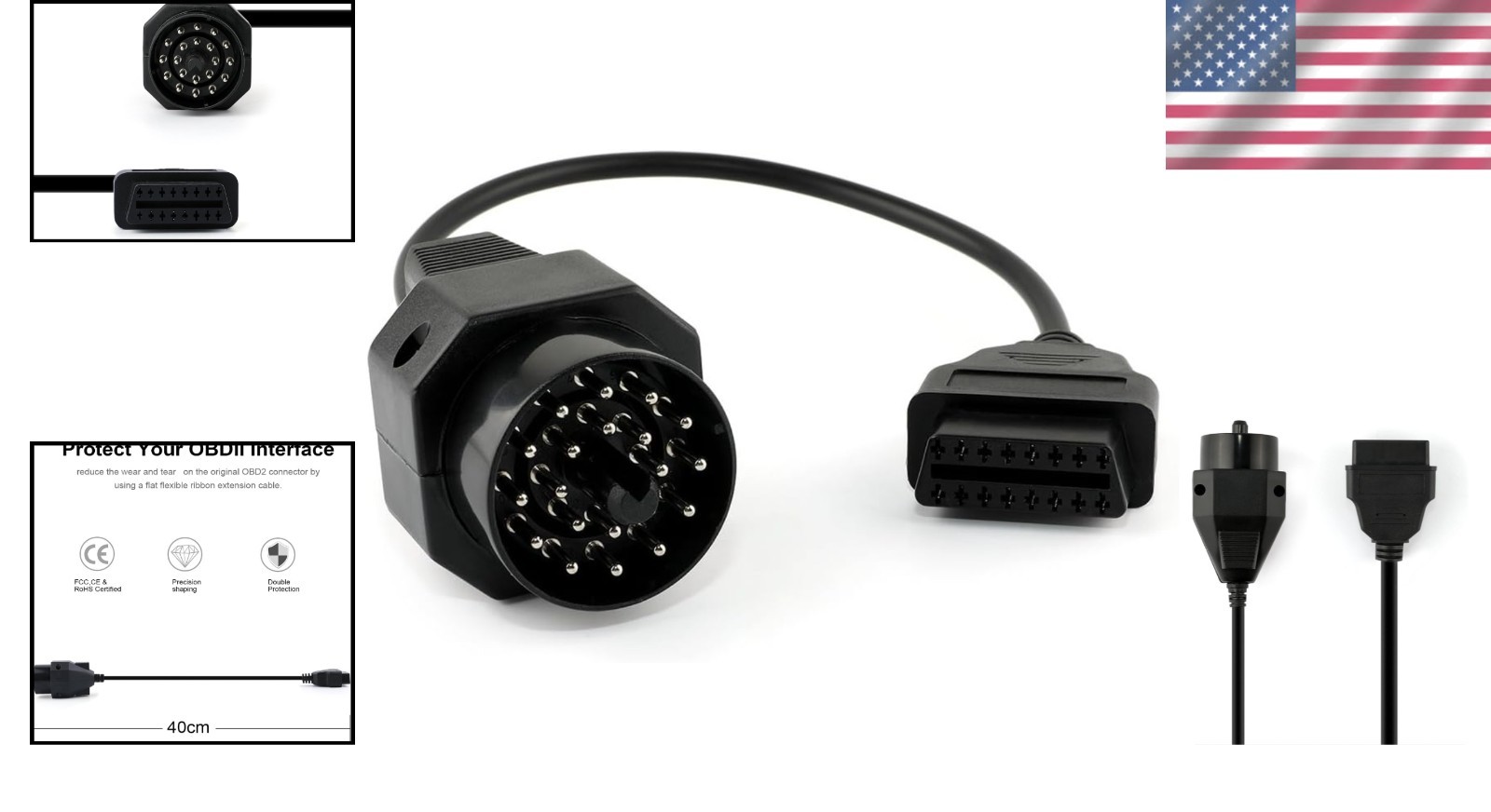 BMW 20-Pin to OBDII Interface Conversion Cable