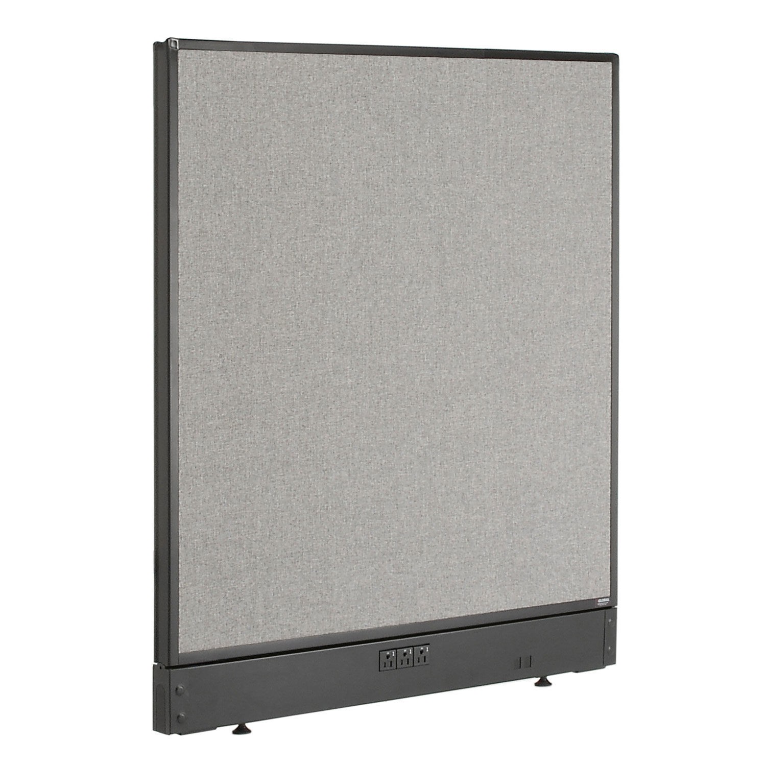 36-1/4"W x 46"H Electric Office Partition Panel Gray