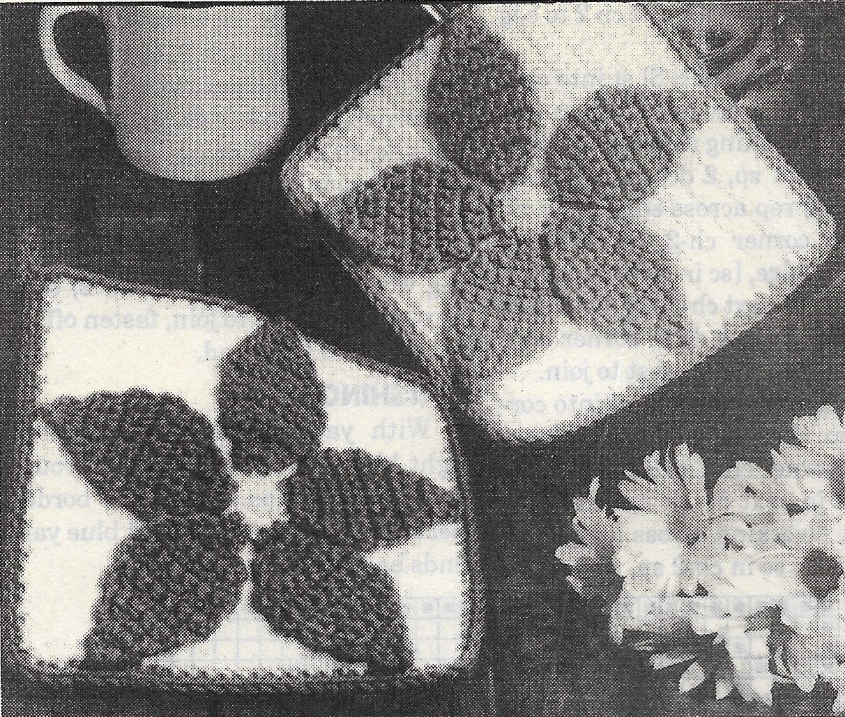 Flowery Potholders crochet pattern instructions