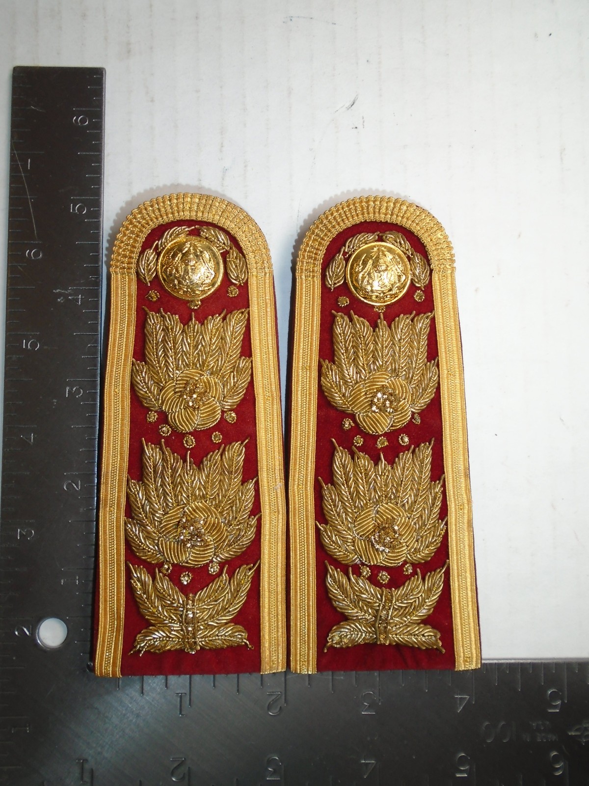 Vintage Thai/Thailand Supreme Court Level 7-8 Senior Director, Shoulder Boards