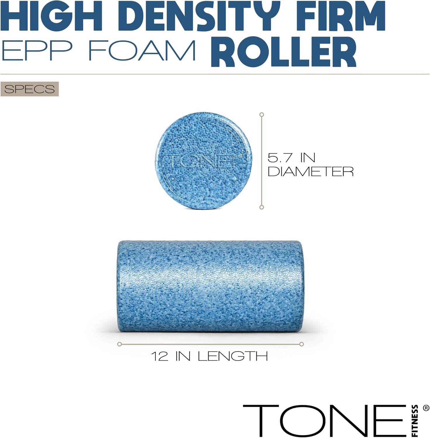 High Density 12-Inch EPP Foam Roller for Deep Tissue Recovery & Flexibility