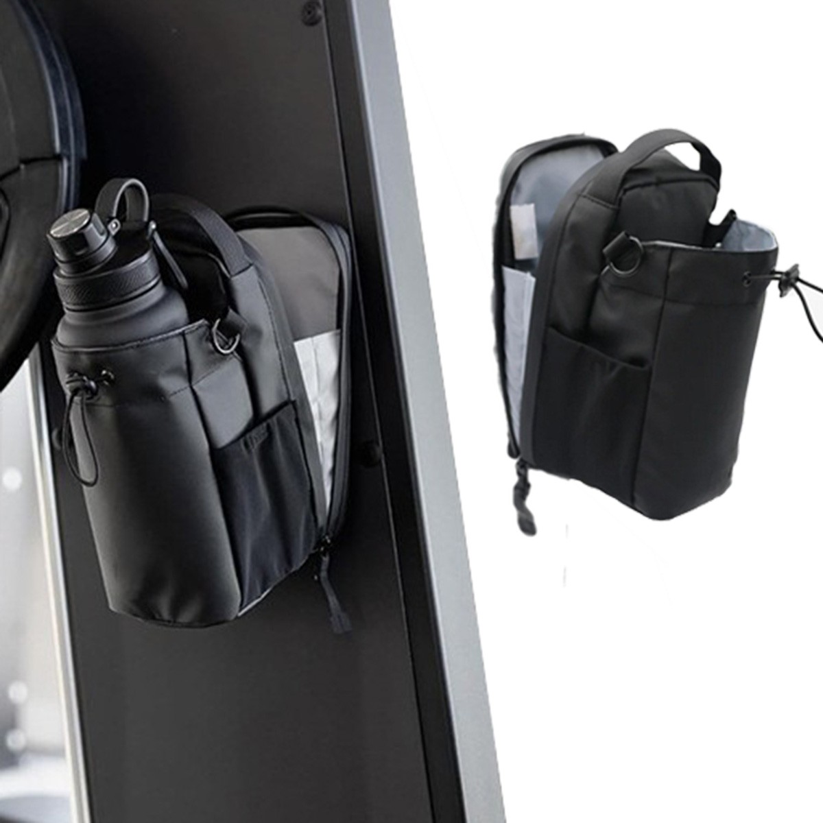 Magnetic Gym Bag Large Capacity Carrier with Phone Pocket and Water Bottle Pouch