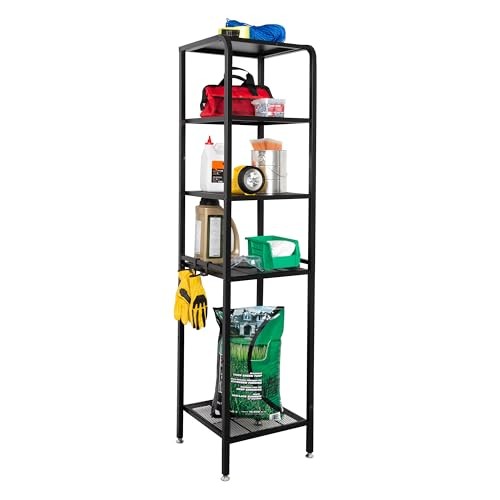 HONEY-CAN-DO 5-TIER GARAGE STORAGE SHELVING UNIT SHF-09841 BLACK - BLACK