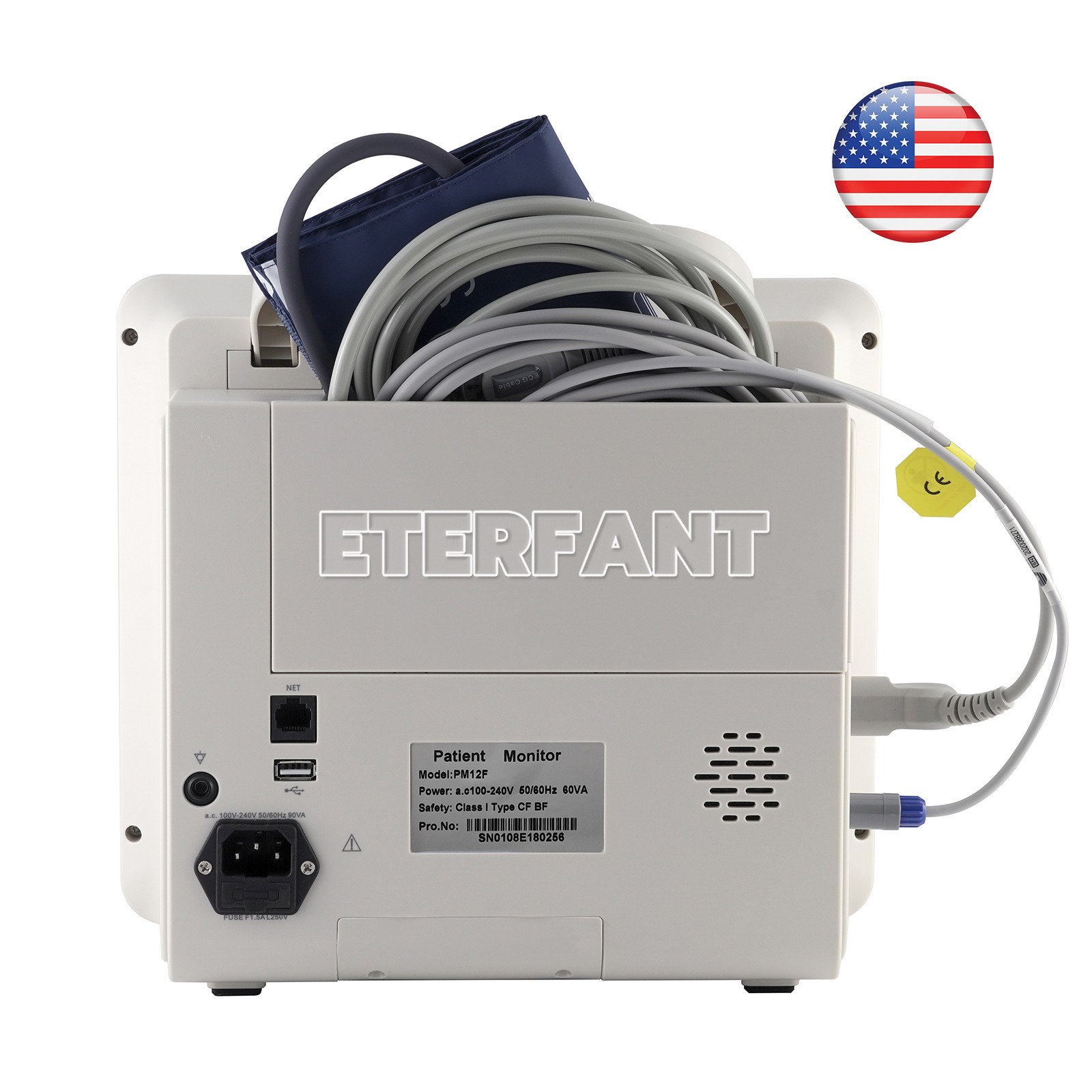 ETERFANT 12" Patient Monitor ICU CCU Vital Sign for Hospital/Wall Mount Bracket