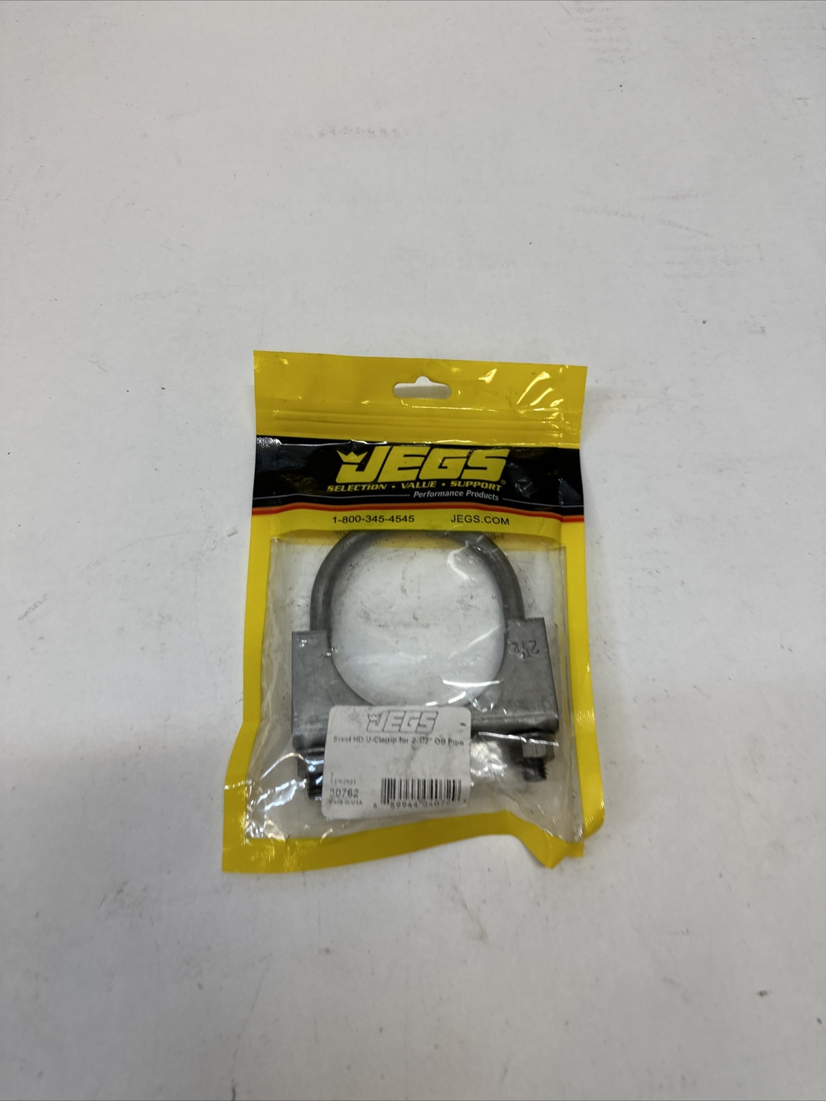 Lot of (4) JEGS 30762 Steel U-Clamp 11-Gauge Saddle 3/8" Serrated Nuts