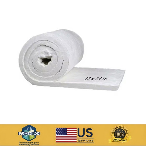12x24 Ceramic Fiber Blanket Fireproof Insulation 2400°F Heat Shield