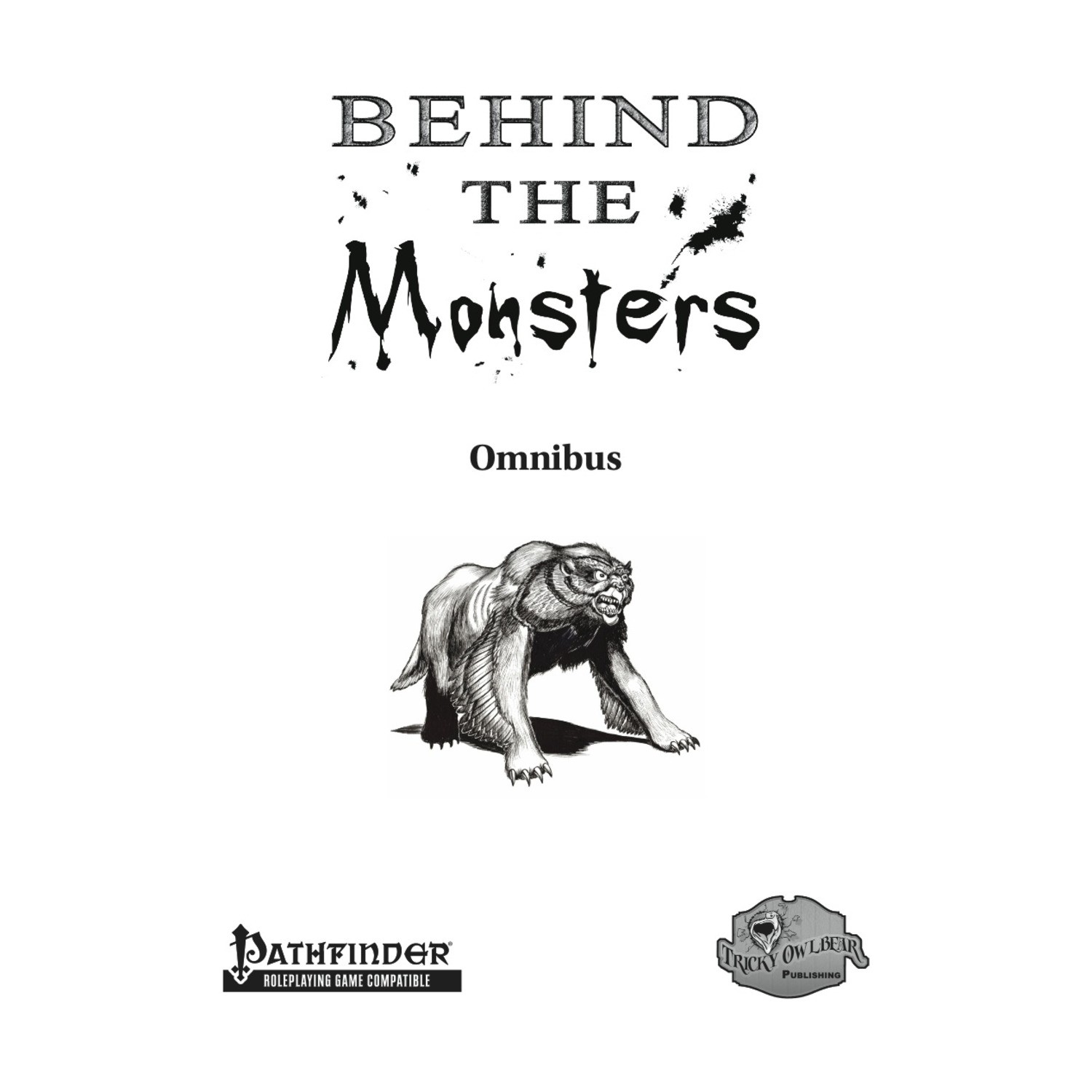 Tricky Owlbear Pub Pathfinder Behind the Monsters - Omnibus (Limited Ed) New