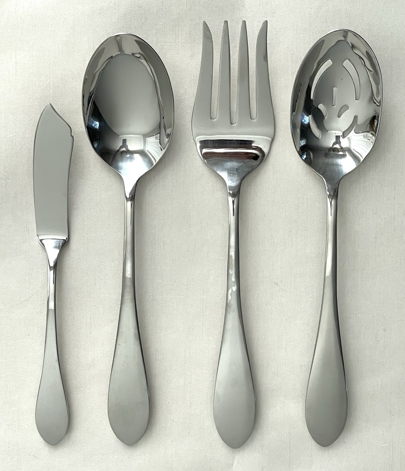 4 Piece Serving Set Gorham MEREDITH Stainless EXCELLENT