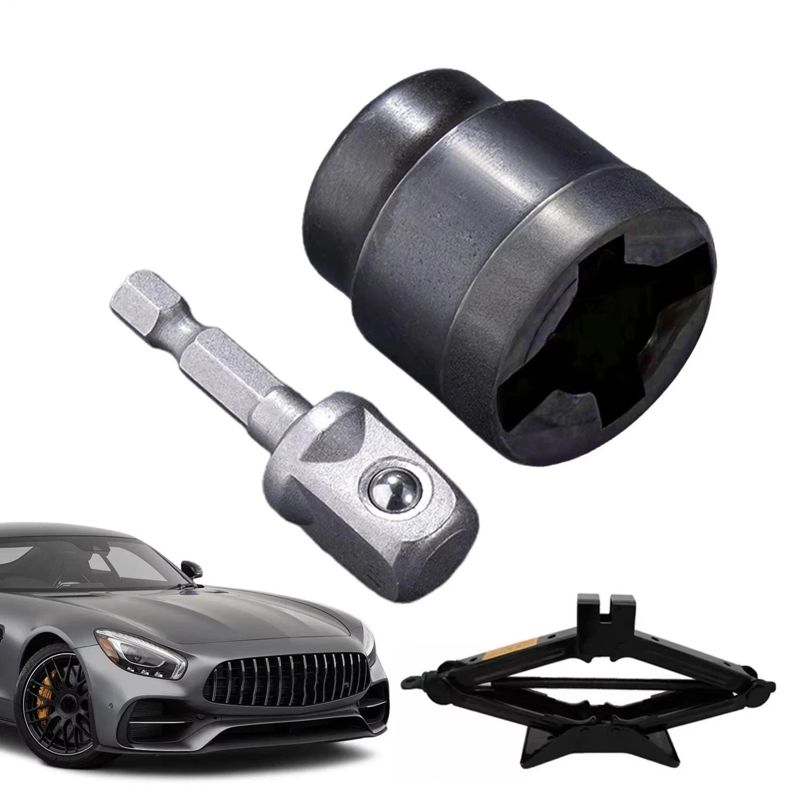 Car Jack Adapter Socket Converter for Scissor Jack Heavy Duty Tool*