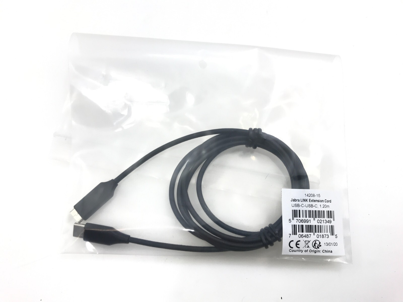 Jabra Link Extension Cord - USB-C - 1.2M - P/N: 14208-15