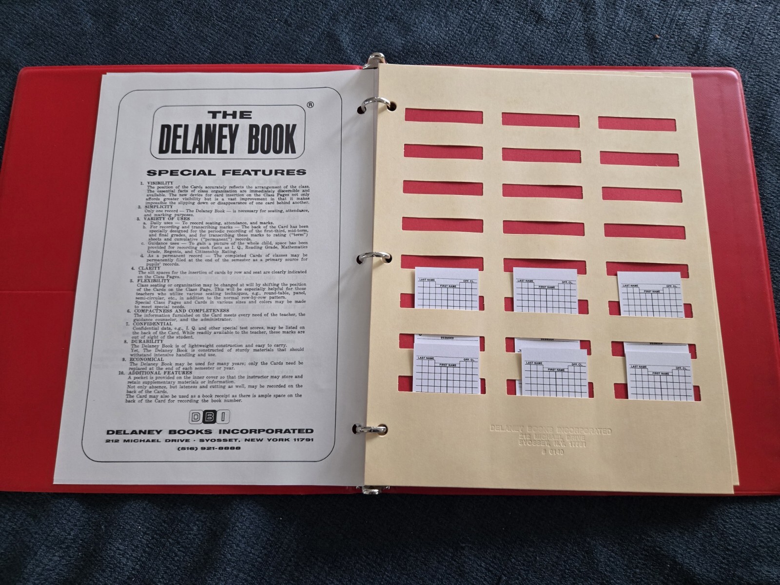 Delaney Books - Trusted Classroom Organizer, Brand New with Inserts