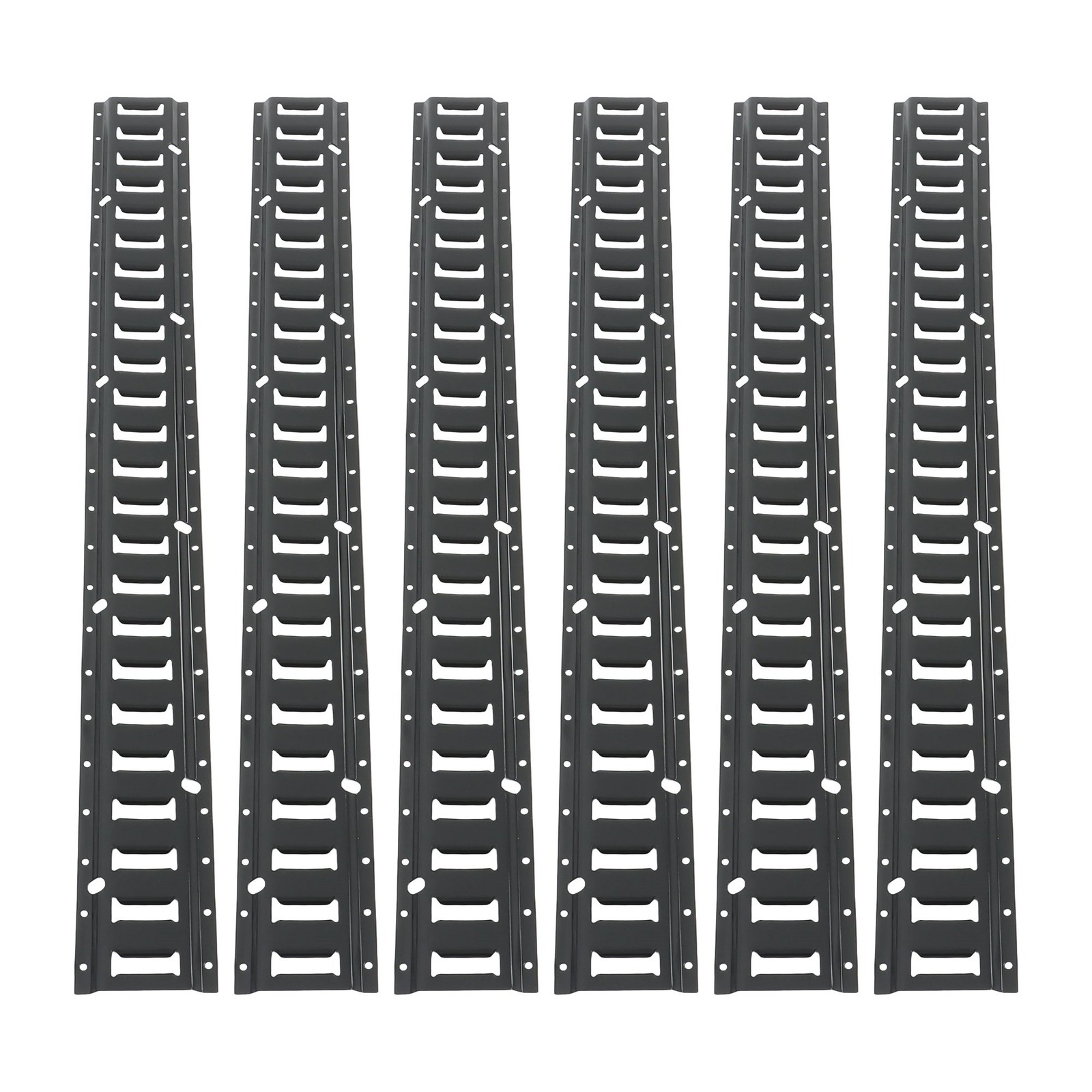 For Trailers Vans 6 Pack 4' E Track Rails Black Powder Coated Tie Down Steel